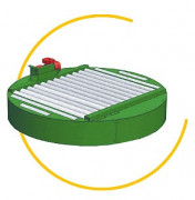 Table tournante avec convoyeur à rouleaux ou à chaines - sur mesure