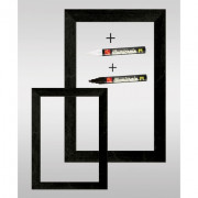 Tableau cadre bois teinte en noir  - Matière : Plexiglass 4mm - Dimensions : de 30 x 40 à 60 x 80 cm
