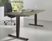 Bureau assis debout électrique - Hauteur réglable de 625 à 1285 mm - Dim. L1600 à 2000 x P800 ou 900 mm