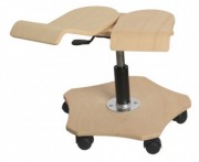 Tabouret ergonomique réglable à roulettes