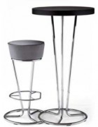 Tabouret haut structure chrome
