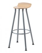 Tabouret haut de cantine scolaire - Hauteur d'assise 81 cm