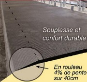 Tapis de logette caoutchouc en rouleaux - Largeur 1800 mm - Ep. 24 mm