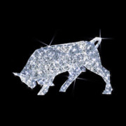 Structure lumineuse en 3D taureau - Lumière fixe ou scintillante