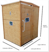 Toilette sèche spacieuse sans eau