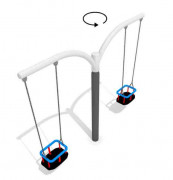 Tourniquet aires de jeux 2 sièges - Acier galvanisé