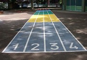 Traçage scolaire terrain sportif
