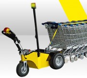 Tracteur pousseur électrique de chariots supermarché - Capacité 30 caddies - Vitesse 4,5 km/h
