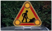 Triangle de signalisation tri flash pour véhicules