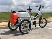 Tricycle électrique pour désinfection de mobilier urbain - Capacité du réservoir (L) : 100