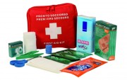 Trousse de premiers secours nylon rouge