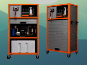 Unité de lavage mobile avec recyclage de l’eau intégré - Pour vélos- matériels ou engins VL - Dimensions : L.1100 mm x H.1800 mm x P.550 mm