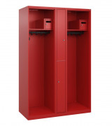 Vestiaire pompier combiné avec casier à serrure code - Dim. L1110 x P500 x H1850 mm