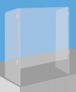 Vitre plexiglas pour comptoir