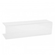 Vitrine 3 côtés en plexi - Ouverte/Retour plat 