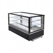 Vitrine chauffante ventilée avec portes coulissantes