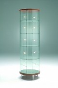 Vitrine d'exposition haute cylindrique diamètre 56 cm