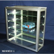 Vitrine d'exposition en verre - Avec 3 ou 4 étagères