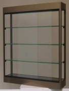 Vitrine murale en aluminium et verre trempé