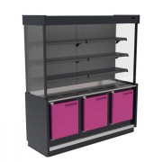 Vitrine murale réfrigérée à froid ventilé - 3 étagères réglables - Température 0°C/+4°C