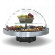Vitrine réfrigérée pour buffet 360° - Température  +4°C/+8°C - Dim. Ø950 x H. 750 mm