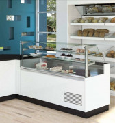 Vitrine de comptoir réfrigérée et chauffante - Dim. 2050 x 825 x 1290 mm