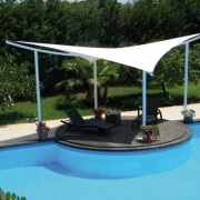 Voile d'ombrage jardin