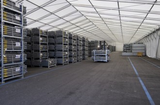 Abri de stockage démontable 100 m² - Portée : 5 à 30 m - Surfaces à partir de 100 m²