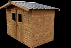 Abri jardin bois avec toit en bac acier  - Devis sur Techni-Contact.com - 1