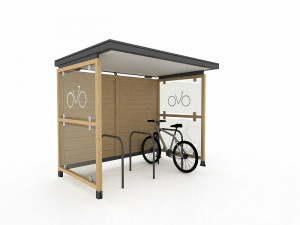 Abri vélo en bois avec toiture - Devis sur Techni-Contact.com - 1