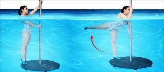 Aqua jumping barre - Hauteur : 2.75 m - Diamètre socle : 1.20 m