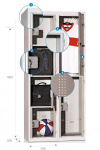 Armoire 4 ou 8 casiers portes transparentes avec prises de recharge pour vélo électrique - Devis sur Techni-Contact.com - 2