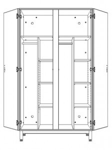 Armoire chambre avec 2 portes - Devis sur Techni-Contact.com - 3