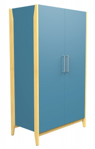Armoire pour chambre en bois 2 portes - Devis sur Techni-Contact.com - 1