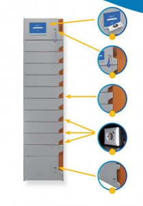 Armoire de recharge multimédia 10 casiers individuels ALIABOX - Devis sur Techni-Contact.com - 1