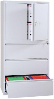 Armoire métallique à portes et à tiroirs - Devis sur Techni-Contact.com - 1