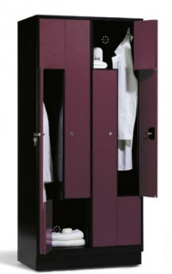 Armoire vestiaire avec mécanisme de porte pliante - Devis sur Techni-Contact.com - 1