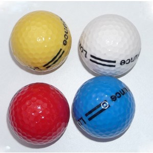 Balles minigolf collectivités - Faible rebond - Mélange de 4 couleurs