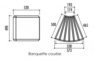 Banquette en plastique recyclable courbe - Devis sur Techni-Contact.com - 2