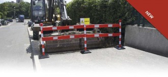 Barrière de chantier avec poteaux en pvc - Devis sur Techni-Contact.com - 2
