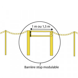 Barrière modulable stop à porte battante - Devis sur Techni-Contact.com - 3