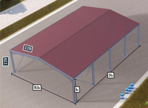 Bâtiment de stockage 400m² - Grande hauteur - chéneaux et régulateur de condensation inclus - Devis sur Techni-Contact.com - 2
