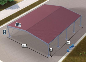 Bâtiment de stockage 500m² - 20,6x24x6m - Devis sur Techni-Contact.com - 2