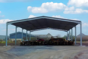 Bâtiment de stockage galvanisé 400m², structure + couverture - Devis sur Techni-Contact.com - 1