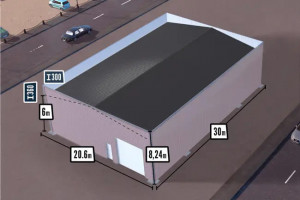 Bâtiment industriel fermé et isolé avec acrotère de 620m² - Devis sur Techni-Contact.com - 2
