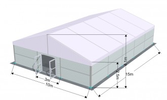 Bâtiment industriel métallique au toit souple - Devis sur Techni-Contact.com - 5
