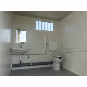 Bloc sanitaire pmr neuf avec wc pmr, lavabo pmr, wc standard et lave-mains - Devis sur Techni-Contact.com - 7