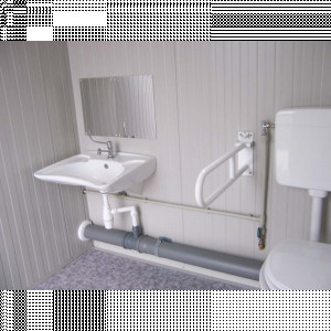 Bloc sanitaire pmr neuf avec wc pmr, lavabo pmr, wc standard et lave-mains - Devis sur Techni-Contact.com - 9
