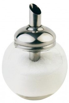 Boule à sucre verre et inox - Contenance: 150 ml