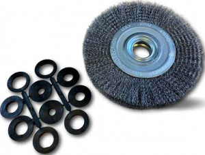 Brosse circulaire industrielle avec alésage - Diamètres extérieurs : de 80 à 300 mm
